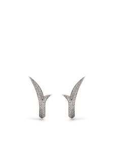 Stephen Webster puces d'oreilles Thorn Stem en or blanc 18ct pavées de diamants - Argent