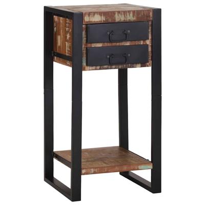 Bijzettafel Multikleur 40 x 40 x 80 cm Massief gerecycled hout