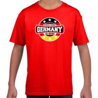 Have fear Germany is here / Duitsland supporters t-shirt rood voor kids - thumbnail