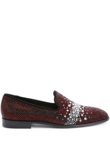 Giuseppe Zanotti mocassins Marthinique à ornements en cristal - Rouge