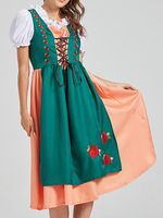 Floral Bow Regular Fit Germany Dress With No - thumbnail