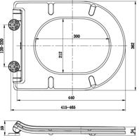 Vesta rimless wandcloset Tornado flush glans wit met Flatline toiletzitting softclose glans wit - thumbnail