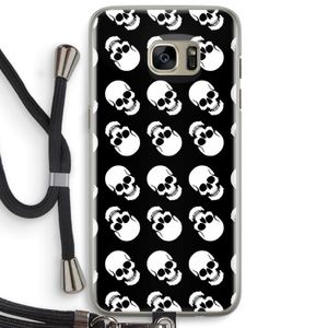 Musketon Skulls: Samsung Galaxy S7 Edge Transparant Hoesje met koord