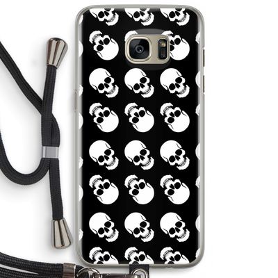 Musketon Skulls: Samsung Galaxy S7 Edge Transparant Hoesje met koord