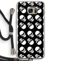 Musketon Skulls: Samsung Galaxy S7 Edge Transparant Hoesje met koord