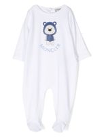 Moncler Enfant grenouillère à logo imprimé - Blanc