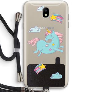 Vliegende eenhoorn: Samsung Galaxy J7 (2017) Transparant Hoesje met koord