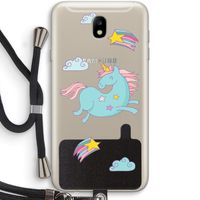 Vliegende eenhoorn: Samsung Galaxy J7 (2017) Transparant Hoesje met koord