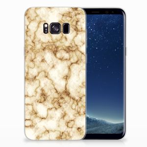 Samsung Galaxy S8 Plus TPU Siliconen Hoesje Marmer Goud