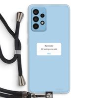 Reminder: Samsung Galaxy A52 Transparant Hoesje met koord