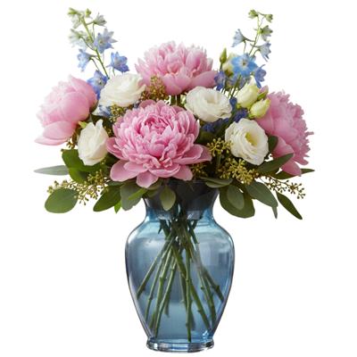 Gerimport bloemenvaas Segura - blauw - transparant - glas - 13 x 23 cm Gerimport bloemenvaas Segura - blauw - transparant - glas - 13 x 23 cm