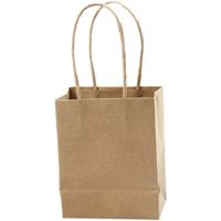 Creativ Company Papieren zakken, h: 17 cm, b: 12x7 cm, 125 gr, bruin, 10 stuk/ 1 doos