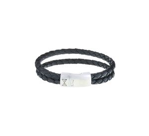 AZE Jewels Armband Iron Double Shot Black | Maat L