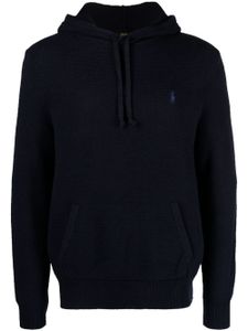 Polo Ralph Lauren Polo Pony waffle-knit hoodie - Bleu