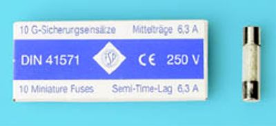 Glaszekeringen 5 x 20mm middeltraag 2,5A doosje (10 stuks)