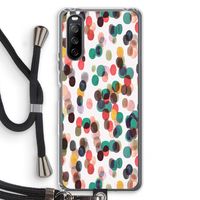 Tropical Dots: Sony Sony Xperia 10 III Transparant Hoesje met koord