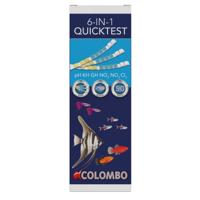 Colombo Aqua Quicktest 6 - 50x Aquarium Water Teststrips voor pH, KH, GH, Nitriet, Nitraat & Chloor