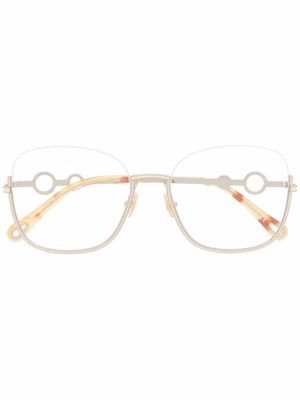 Chloé Eyewear lunettes de vue Sofya à monture oversize - Or Chloé Eyewear lunettes de vue Sofya à monture oversize - Or