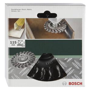 Bosch Accessories 2609256512 Schijfborstel voor haakse- en rechte schuurmachine - gevlochten draad, 115 mm 1 stuk(s)