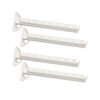 Set van 4x stuks inklapbare kledinghaak voor 7 kledinghangers 31 cm