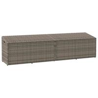 Tuinbox 220x50x58 cm poly rattan grijs