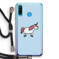 Eenhoorn: Huawei P30 Lite Transparant Hoesje met koord
