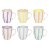 Koffiemok stripes doos a 6 stuks 340ml