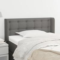 Hoofdbord met randen 83x16x78/88 cm stof donkergrijs