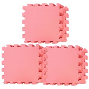 Puzzel speelmat foam tegels 30 x 30 cm roze 27 stuks