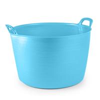 Flexibele kuip of emmer - blauw - 75 liter - stevig kunststof - 58 x 55 cm - Extra groot