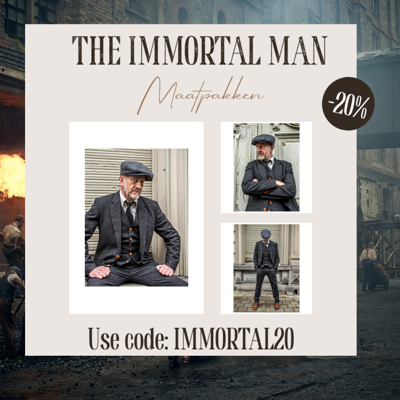 Maatpak Voor Heren | 3-delig Pak | Klassiek Zwart Gespikkeld | Thomas Shelby | Peaky Blinders | Peaky Blinders