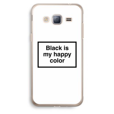 Black is my happy color: Samsung Galaxy J3 (2016) Transparant Hoesje