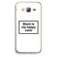 Black is my happy color: Samsung Galaxy J3 (2016) Transparant Hoesje