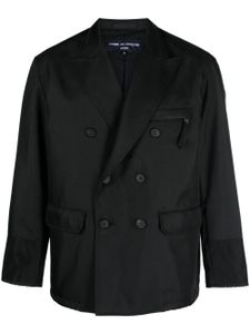 Comme des Garçons Homme blazer croisé à empiècements - Noir