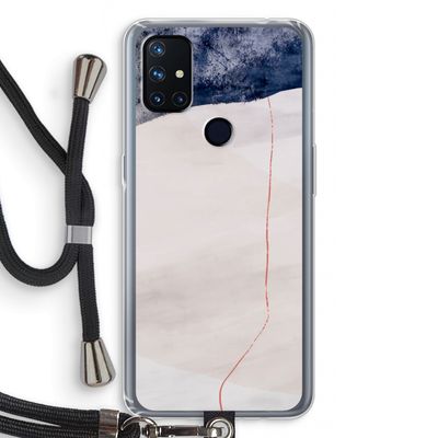 Stone White: OnePlus Nord N10 5G Transparant Hoesje met koord