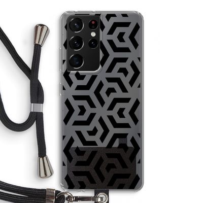 Crazy pattern: Samsung Galaxy S21 Ultra Transparant Hoesje met koord