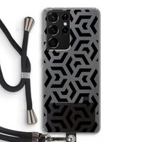 Crazy pattern: Samsung Galaxy S21 Ultra Transparant Hoesje met koord