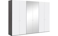 Goossens Kledingkast Easy Storage Ddk, Kledingkast 304 cm breed, 220 cm hoog, 4x draaideur en 2x spiegel draaideur midden