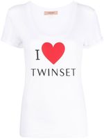 TWINSET t-shirt en coton à logo - Blanc