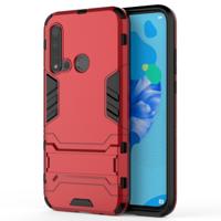 Schokbestendige PC + TPU Case voor Huawei P20lite 2019/Nova5i met houder (rood)