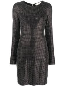 Michael Michael Kors crystal-embellished long-sleeve minidress - Noir