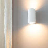 Giove bianco by LUSENZ - Up and down licht met karakter - Cilindervormige wandlamp met een mat witte coating