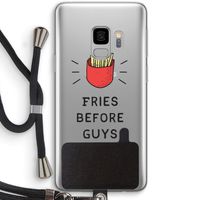 Fries before guys: Samsung Galaxy S9 Transparant Hoesje met koord