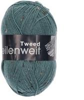 Lana Grossa Meilenweit 100 Tweed 166 Grijs-Groen