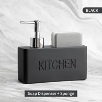 Moderne Keukenaccessoires Set - Zeepdispenser met Pomp & Sponshouder