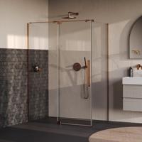 BRAUER Stellar Douchecabine - 140x80x200cm - draaideur - glascoating - omkeerbaar - helder glas - geborsteld koper PVD GS-SRC1H14080200GK BRAUER Stellar Douchecabine - 140x80x200cm - draaideur - glascoating - omkeerbaar - helder glas - geborsteld koper PVD GS-SRC1H14080200GK