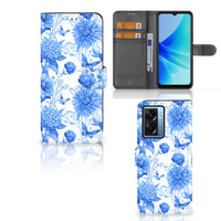 Hoesje voor OPPO A77 5G | A57 5G Flowers Blue - thumbnail