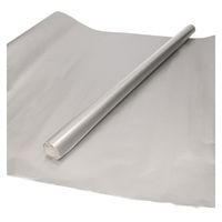 Luxe inpakpapier/cadeaupapier metallic zilver 200 x 70 cm   - - thumbnail