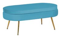 Artistiq Hocker 'Loulou' Velvet, kleur Blauw
