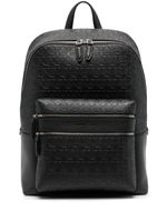 Ferragamo sac à dos en cuir à logo embossé - Noir